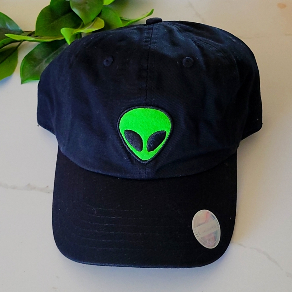 Lime Green Alien Dad Hat